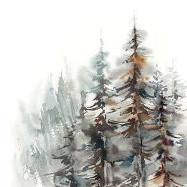 Abstract coniferous forest by Sophia Rodionov