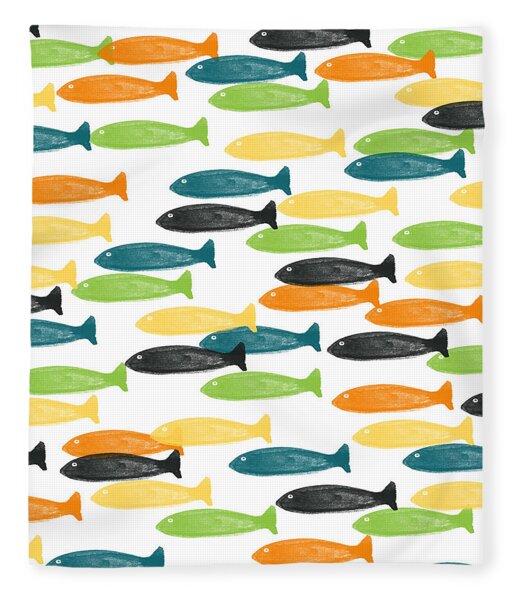 Colorful Fish  #1 Fleece Blanket
