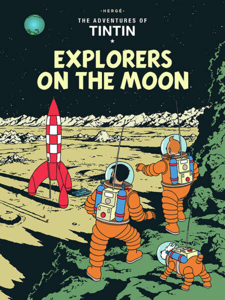 Wall Art - Drawing - Explorers On The Moon #1 by Hegre