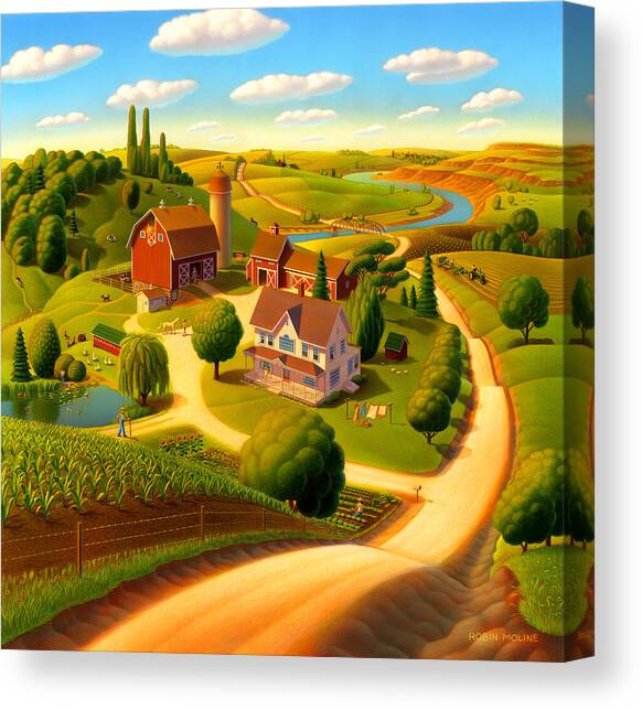 Summer on the Farm  Canvas Art Print by Robin Moline