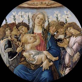 Mary With The Child And Singing Angels by Sandro Botticelli