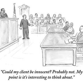 A Lawyer Makes His Case In Front Of A Jury by Paul Noth