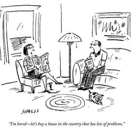 A Man And A Woman Talk In Their Living Room by David Sipress