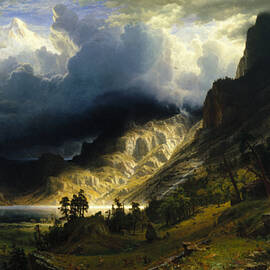 A Storm in the Rocky Mountains, 1866 by Albert Bierstadt