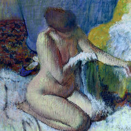 After the Bath by Edgar Degas