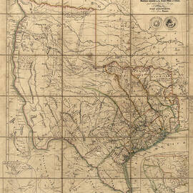 Antique Map of Texas by John Arrowsmith - 1841 by Blue Monocle