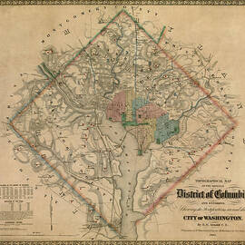 Antique Map of Washington DC by Colton and Co - 1862 by Blue Monocle