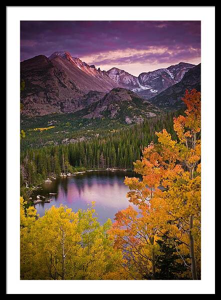 Aspen Sunset Over Bear Lake Framed Print