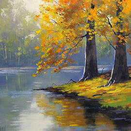 Autumn Lake Print by Graham Gercken