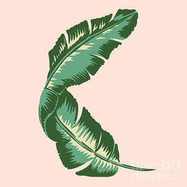 Banana Leaf Square Print by Lauren Amelia Hughes