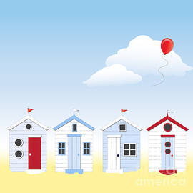 Beach huts by Jane Rix