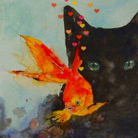 Black Cat and the Goldfish by Paul Lovering