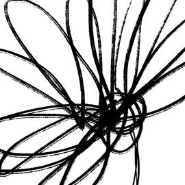 Black Ink Flower 2- Art by Linda Woods by Linda Woods