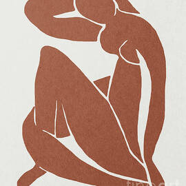 Blue nude in brown, Henri Matisse, Abstract cutout 1 by Julia July