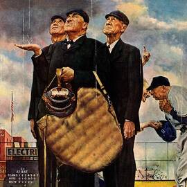 Bottom Of The Sixth by Norman Rockwell