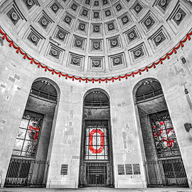 Scarlet Splendor And Unwavering Spirit In Selective Color - Columbus Ohio by Gregory Ballos