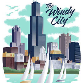 Chicago Poster - Vintage Travel by Jim Zahniser