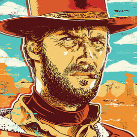 Clint Eastwood Pop Art by Jim Zahniser