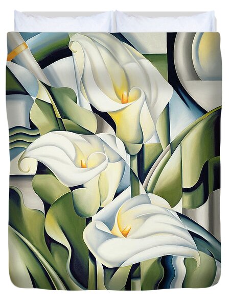 Cubist Lilies Duvet Cover