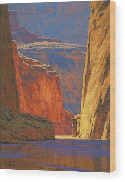 Deep In The Canyon Wood Print
