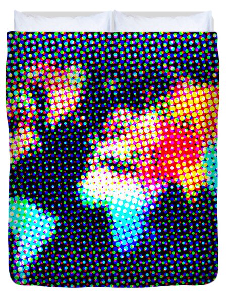 Dotted World Map 1 Duvet Cover