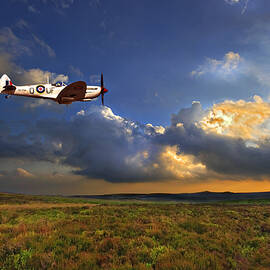 evening spitfire by Meirion Matthias