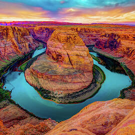 Fire in the Hole - Horseshoe Bend - Page Arizona by Gregory Ballos