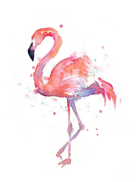 Flamingo Watercolor Poster