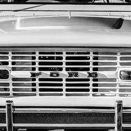 Ford Bronco Grille Emblem -0014bw by Jill Reger