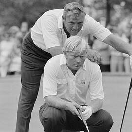 Golf Professionals Nicklaus And Palmer by Bettmann