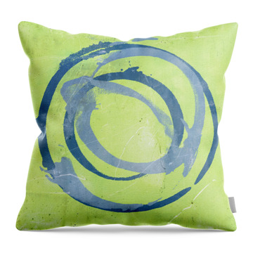 Green Blue Throw Pillow