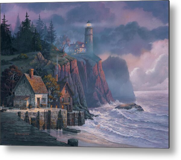 Harbor Light Hideaway Metal Print