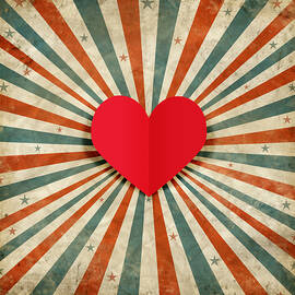 heart with ray background by Setsiri Silapasuwanchai