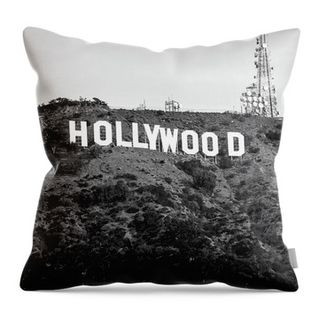 Monochrome Majesty - The Iconic Hills Throw Pillow