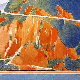 Hudson River - New York Central Lines - Railway, Railroad - Retro travel Poster - Vintage Poster by Studio Grafiikka