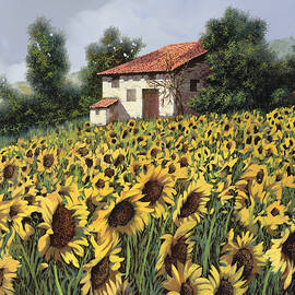 i girasoli nel campo by Guido Borelli