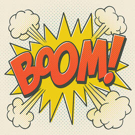 Comic Boom on off white by Mitch Frey