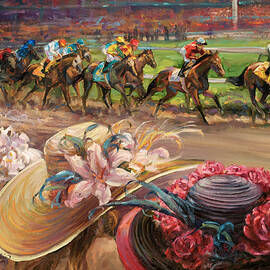Kentucky Derby Ladies by Laurie Snow Hein