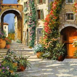 la porta rossa sulla salita by Guido Borelli