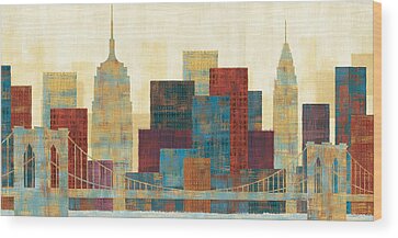 Skylines Wood Prints for Sale