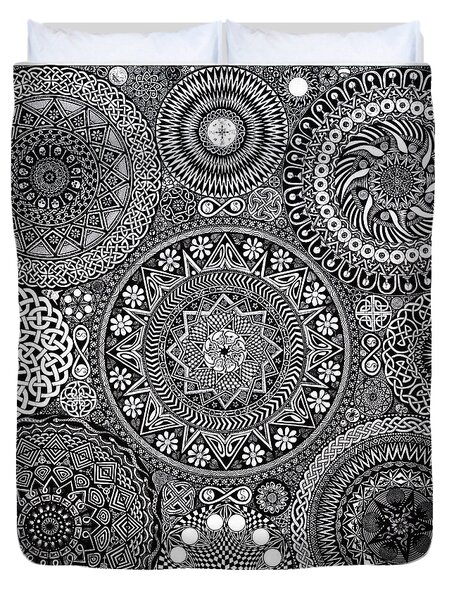 Mandala Bouquet Duvet Cover
