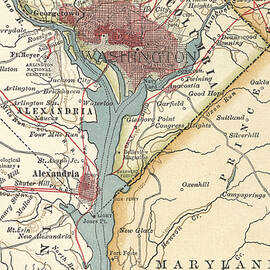 Map of Washington, DC, circa 1900 by American School