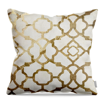 Moroccan Gold I Throw Pillow