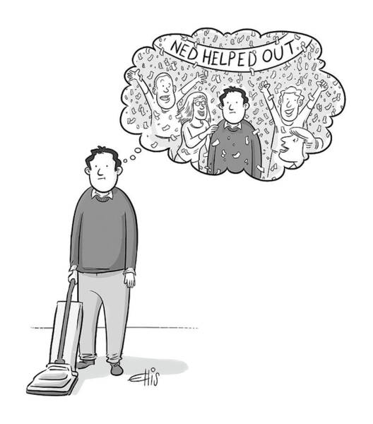 Wall Art - Drawing - Ned Helped Out by Ellis Rosen