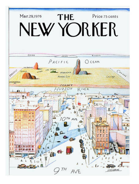 Wall Art - Painting - New Yorker March 29, 1976 by Saul Steinberg