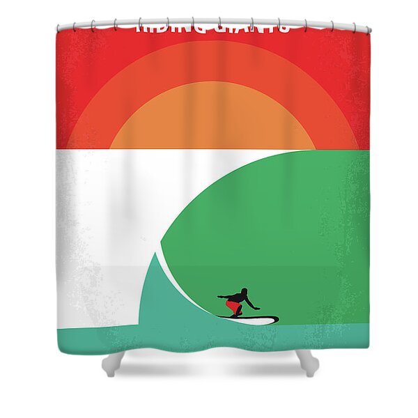 No915 My Riding Giants Minimal Movie Poster Shower Curtain