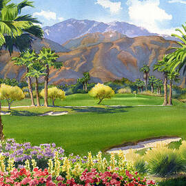 Palm Springs Golf Course with Mt San Jacinto by Mary Helmreich