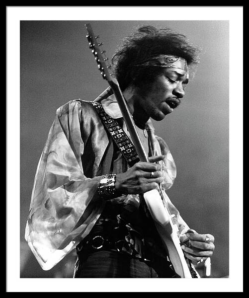 Photo Of Jimi Hendrix And Jimi Hendrix Framed Print