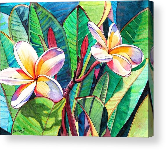 Plumeria Garden Acrylic Print