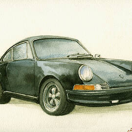 Porsche 911 classic car art by Juan  Bosco
